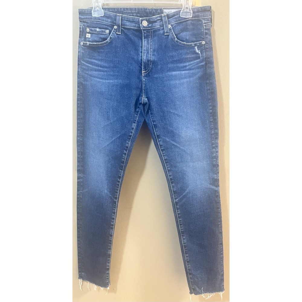 AG Adriano Goldschmied Legging Super Skinny Jeans Women's 29 Distressed Denim‎